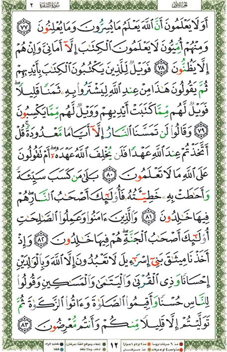 Quran page 12 — Surah Al-Baqara (البقرة) — Holy Quran Al-Karim