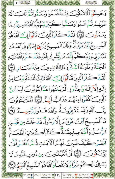 Quran page 120 — Surah Al-Ma'ida (المائدة) — Holy Quran Al-Karim