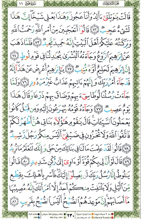 Quran page 230 — Surah Hud (هود) — Holy Quran Al-Karim