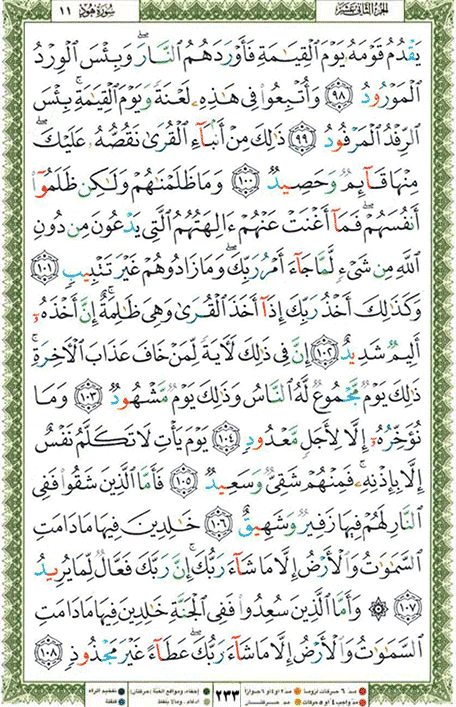 Quran page 233 — Surah Hud (هود) — Holy Quran Al-Karim