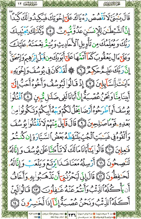 Quran page 236 — Surah Yusuf (يوسف) — Holy Quran Al-Karim