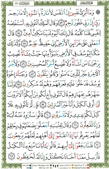 Quran page 242 — Surah Yusuf (يوسف) — Holy Quran Al-Karim