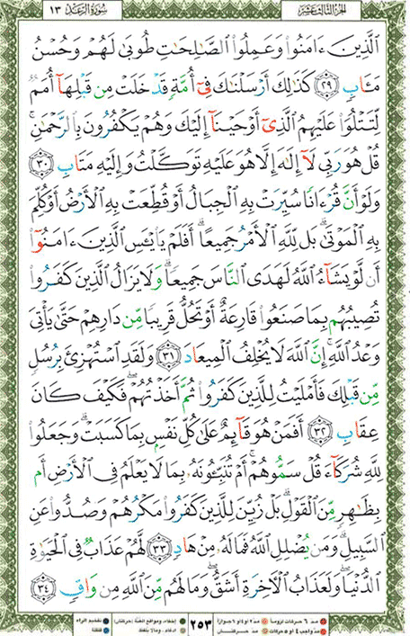 Quran page 253 — Surah Ar-Ra'd (الرعد) — Holy Quran Al-Karim