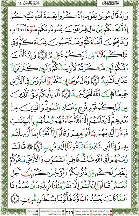 Quran page 256 — Surah Ibrahim (ابراهيم) — Holy Quran Al-Karim