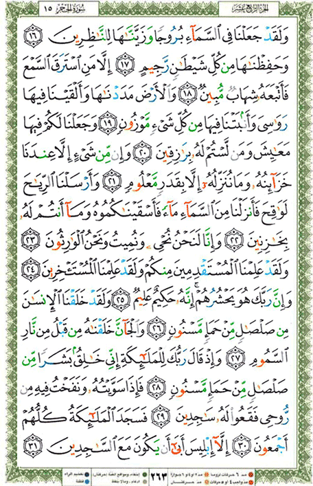 Quran page 263 — Surah Al-Hijr (الحجر) — Holy Quran Al-Karim