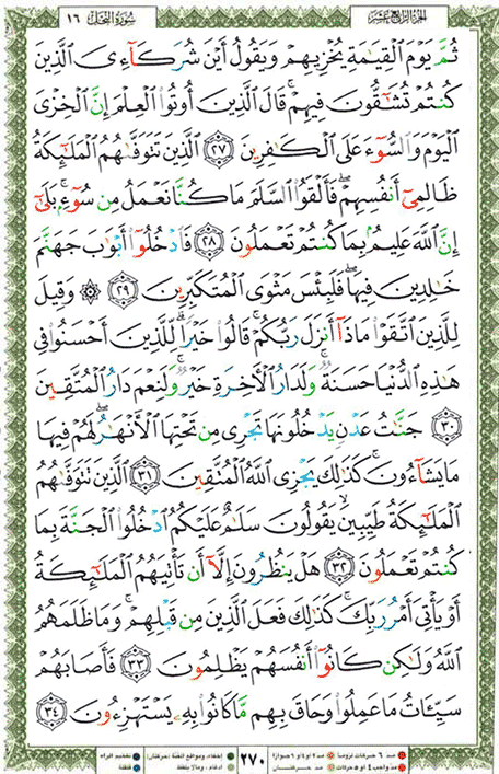Quran page 270 — Surah An-Nahl (النحل) — Holy Quran Al-Karim