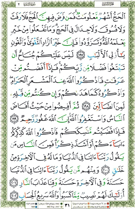 Quran page 31 — Surah Al-Baqara (البقرة) — Holy Quran Al-Karim