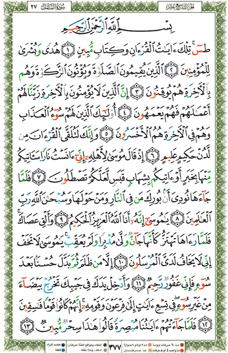Quran page 377 — Surah An-Naml (النمل) — Holy Quran Al-Karim