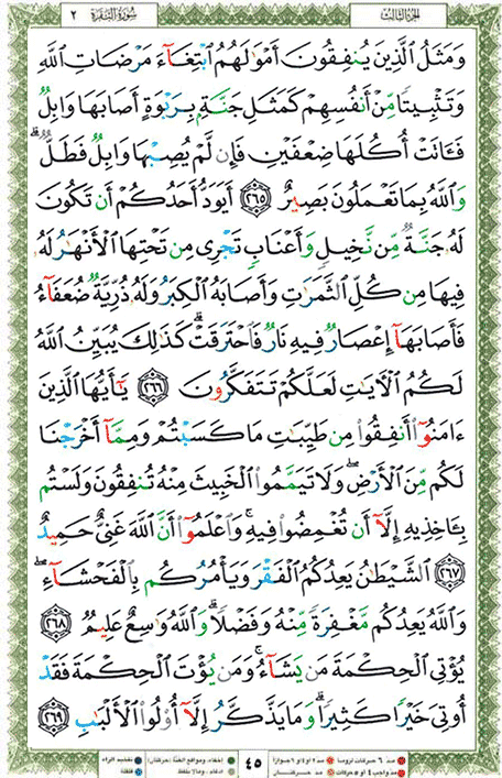 Quran page 45 — Surah Al-Baqara (البقرة) — Holy Quran Al-Karim