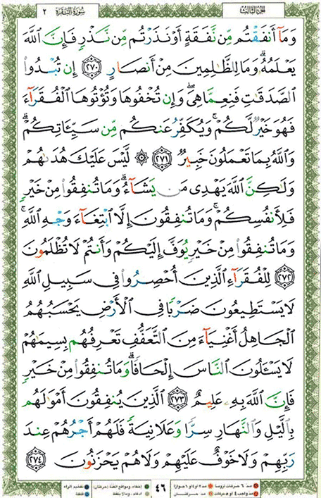 Quran page 46 — Surah Al-Baqara (البقرة) — Holy Quran Al-Karim
