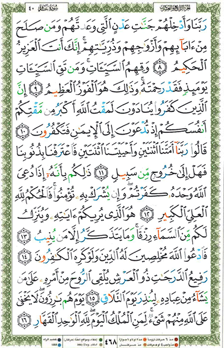 Quran page 468 — Surah Ghafir (غافر) — Holy Quran Al-Karim