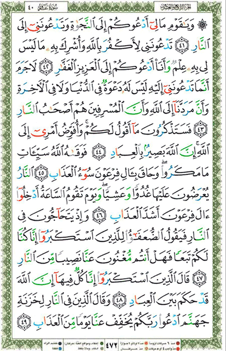 Quran page 472 — Surah Ghafir (غافر) — Holy Quran Al-Karim