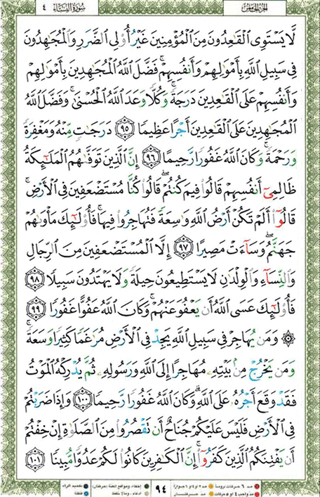 Quran page 94 — Surah An-Nisa (النساء) — Holy Quran Al-Karim