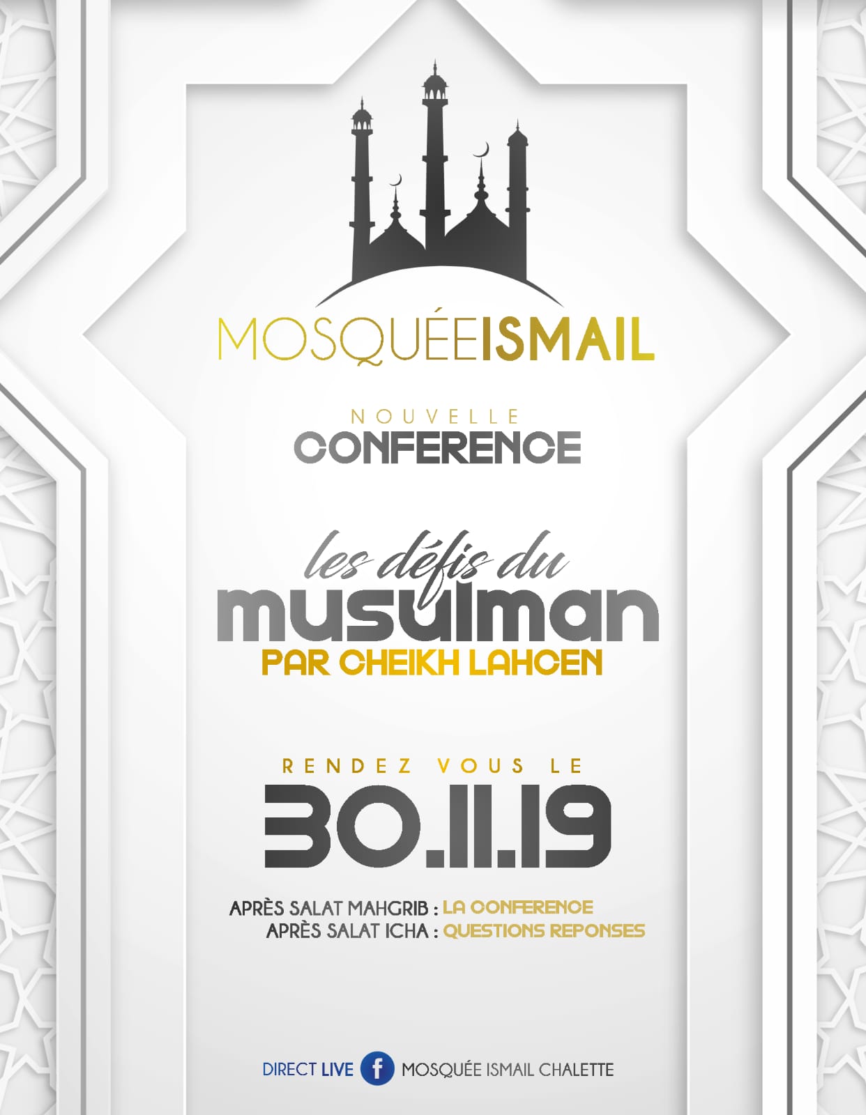 Conférence mosquée Ismaël 