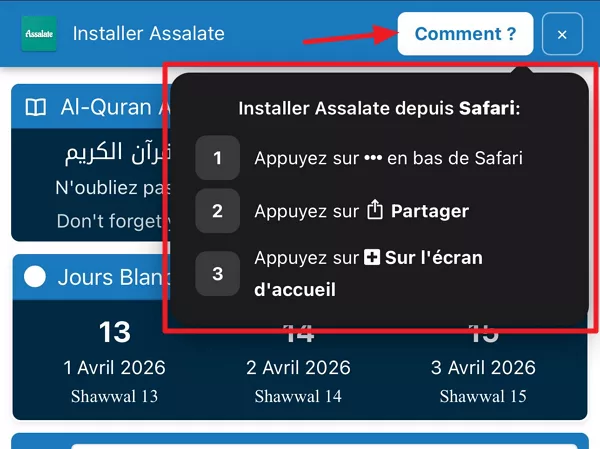 ✨ Restez connecté aux heures de prière avec les notifications Assalate
